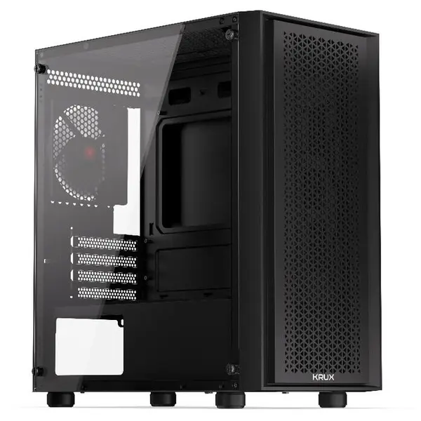 KRUX Carcasa Krux Scor, MiniTower, cu 1 ventilator inclus 120 mm, Negru