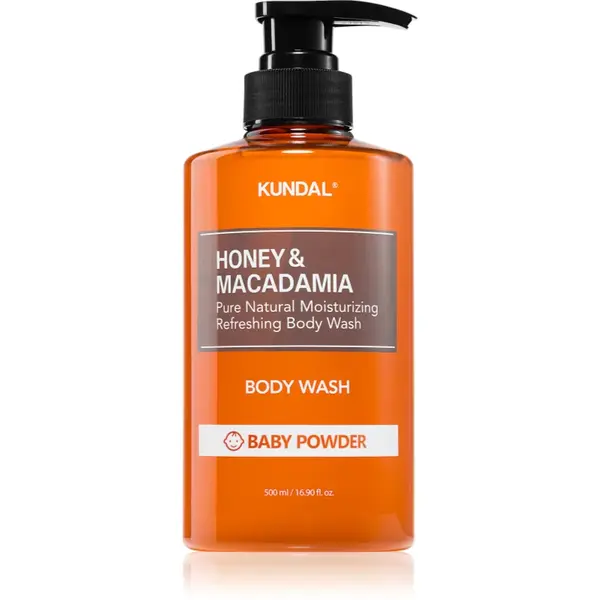 KUNDAL Honey & Macadamia Baby Powder gel de duș mătăsos cu efect de hidratare 500 ml