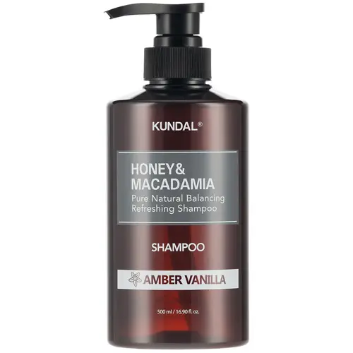 KUNDAL - Honey & Macadamia Nature Shampoo, Amber Vanilla, 500ml