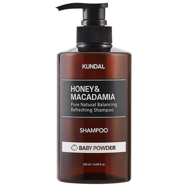 KUNDAL – Honey & Macadamia Nature Shampoo, Baby Powder, 500ml