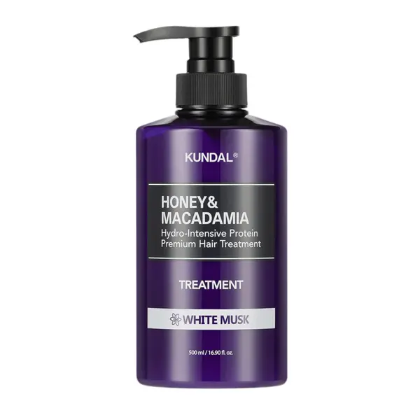 KUNDAL – Honey & Macadamia Protein Treatment, White Musk, 500ml