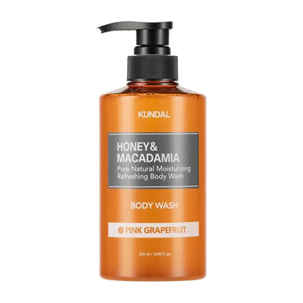 KUNDAL – Honey & Macadamia Pure Body Wash, Pink Grapefruit, 500ml