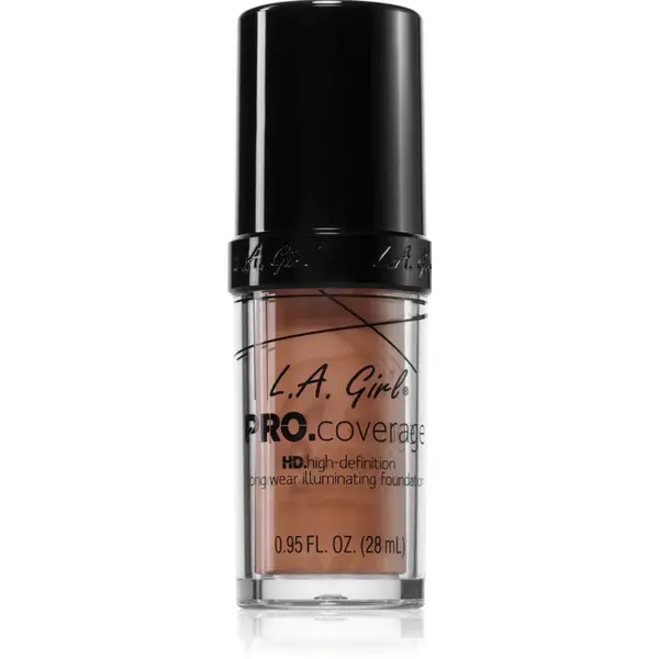L.A. Girl Cosmetics PRO. Coverage fond de ten lichid iluminator culoare Beige 28 ml