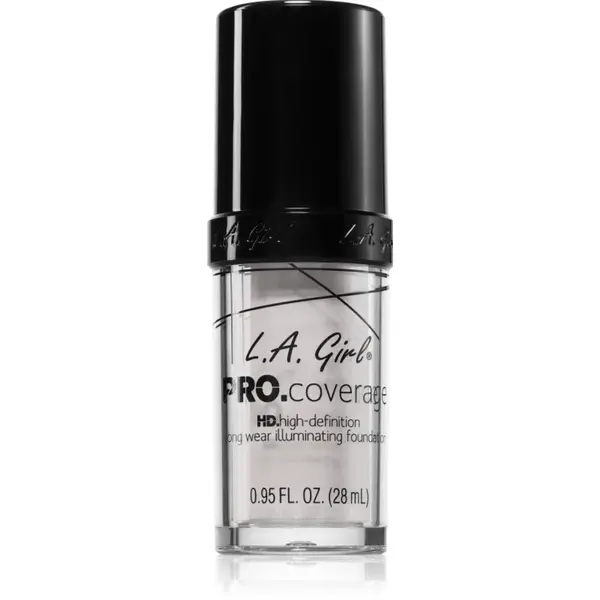 L.A. Girl Cosmetics PRO. Coverage fond de ten lichid iluminator culoare White 28 ml