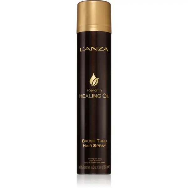 L'anza Keratin Healing Oil Brush Thru Spray spray protector pentru fixare naturala si stralucire 350 ml