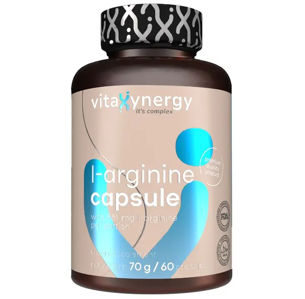 L-arginina, 60 capsule, Vitaxynergy