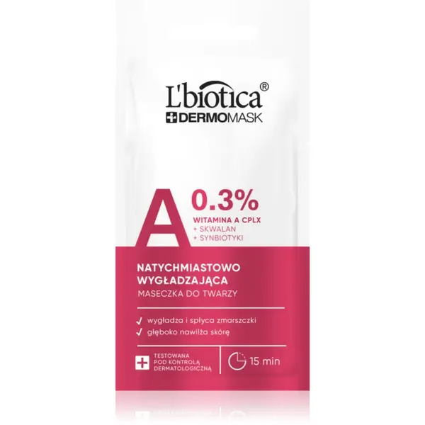 L’biotica DermoMask A 0,3% mască facială de netezire 8 ml