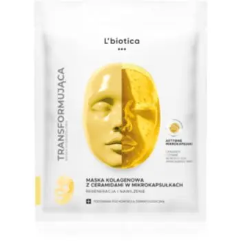 L’biotica Transforming Collagen Mask with Ceramides in Microcapsules masca de colagen pentru regenerarea și hrănirea tenului