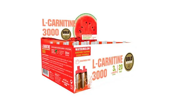 L-Carnitina 3000mg cu aroma de pepene rosu, 20 doze, Gold Nutrition