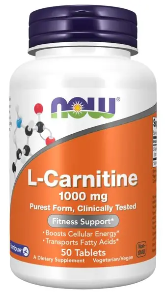 L-Carnitine, 1000 mg, 50 tablete, Now