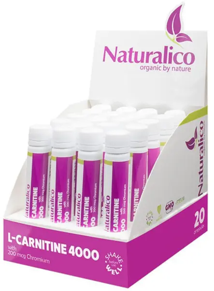 L-Carnitine 4000, 20 shot-uri, Naturalico
