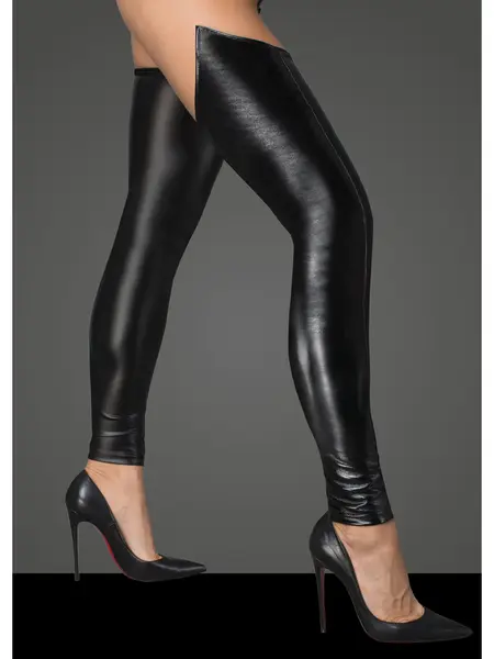 L - Dresuri din material ce imita pielea F196 Negru