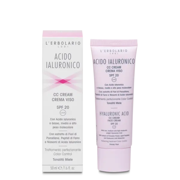 L'Erbolario Crema de fata cu acid hialuronic si miere SPF20, 50ml