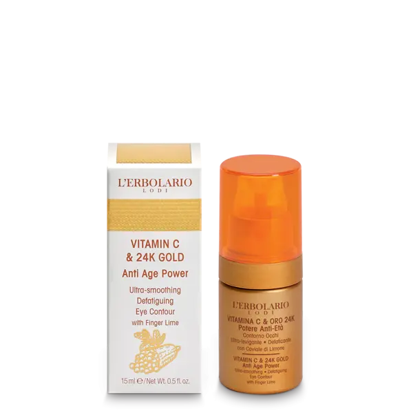 L'Erbolario Pudra de ochi Vitamina C si Aur 24K, 15ml