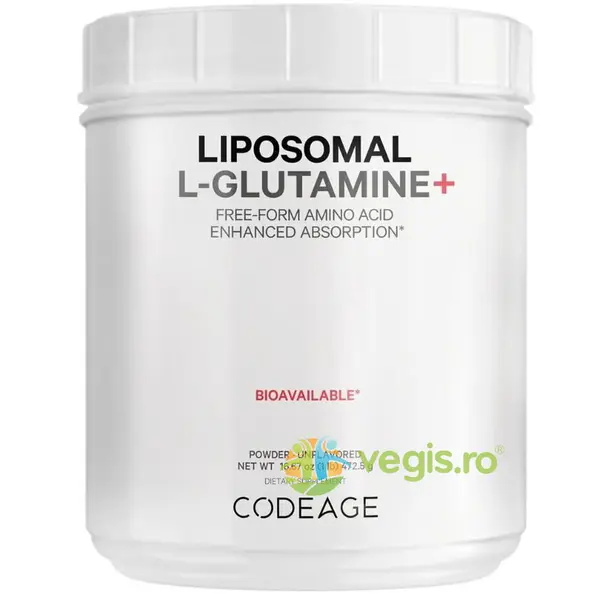L-Glutamina Lipozomala pentru Sustinerea Sanatatii Musculare si Digestive fara Aroma 472.5g