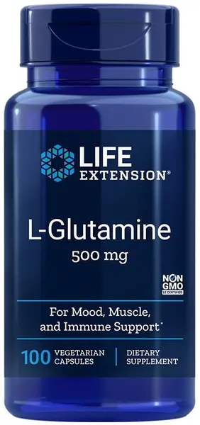 L-Glutamine, 500 mg, 100 capsule vege, Life Extension