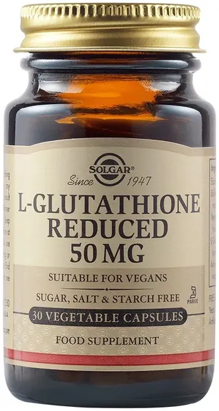 L-Glutathione, 50 mg, 30 capsule vegetale, Solgar