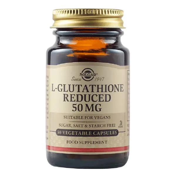 L-Glutation redus 50 mg, 30 capsule, Solgar