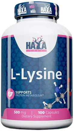 L-Lysine, 500 mg, 100 capsule, Haya Labs
