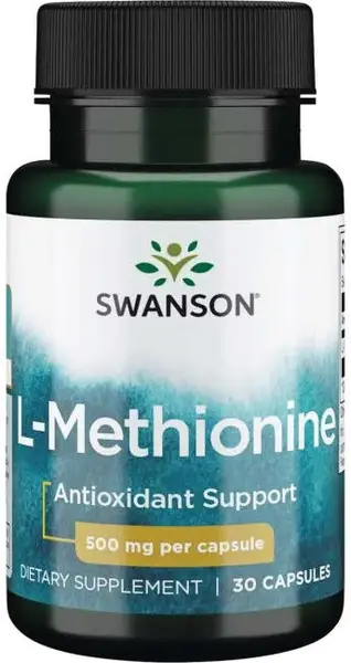 L-Methionine, 500 mg, 30 capsule, Swanson