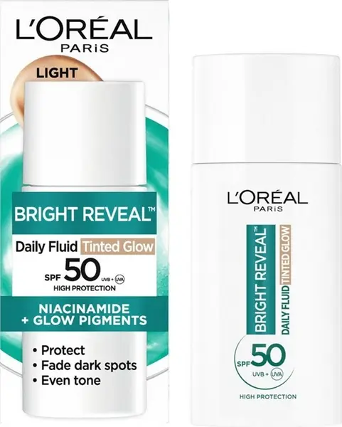 L’Oreal Bright Reveal Fluid colorat, SPF50, Light, 50 ml