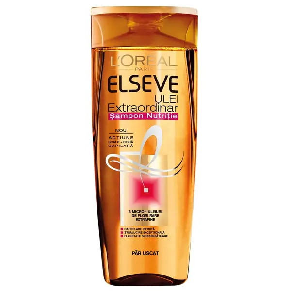 L Oreal Elseve Sampon, 250 ml, Ulei Extraordinar pentru par uscat