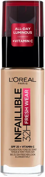 L'Oréal Fond de ten Infaillible Fresh Wear, SPF25, 125 Natural Rose, 30 ml