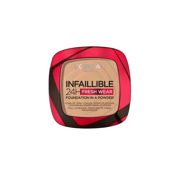 L'Oréal Infallible Pudră compactă de lungă durată cu efect mat Volum 140 Golden beige