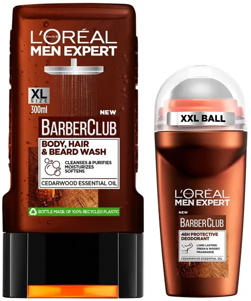 L'Oréal Men Expert Set Barber Club - Gel de duș și roll-on, 300 + 50 ml