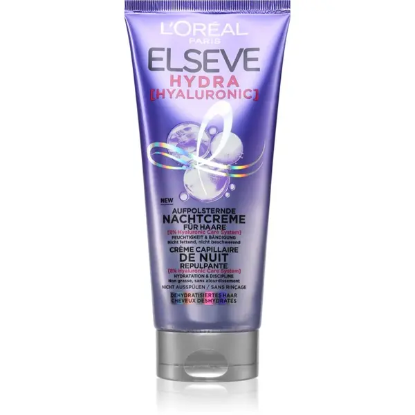 L’Oréal Paris Elseve Hyaluron Plump crema de noapte hidratanta pentru păr 200 ml