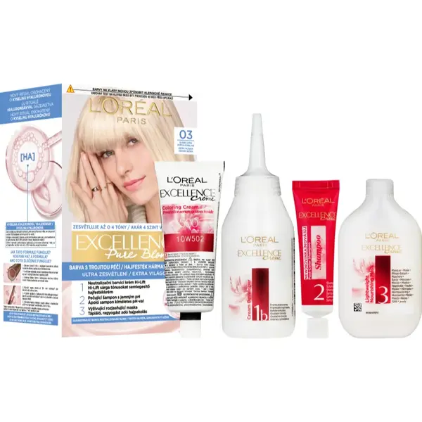 L’Oréal Paris Excellence Creme culoare par culoare 03 Ultra Light Ash Blonde 1 buc