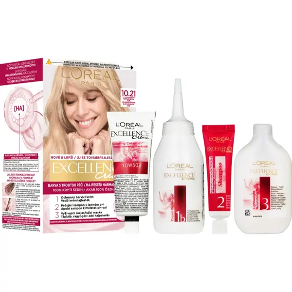 L’Oréal Paris Excellence Creme culoare par culoare 10.21 Very Light Pearl Blonde 1 buc