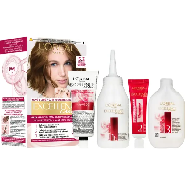 L’Oréal Paris Excellence Creme culoare par culoare 5.3 Natural Golden Brown 1 buc
