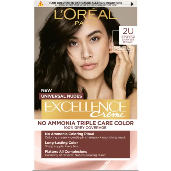 L'Oreal Paris Excellence Universal Nudes Vopsea de păr Volum 2U Universal Darkest Brown