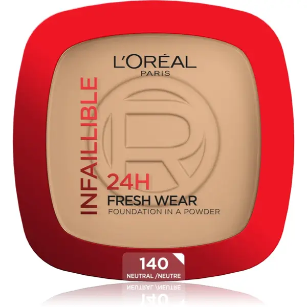 L’Oréal Paris Infaillible Fresh Wear 24h pudra machiaj culoare 140 Neutral 9 g