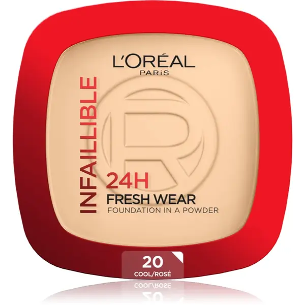 L’Oréal Paris Infaillible Fresh Wear 24h pudra machiaj culoare 20 Cool Rosé 9 g