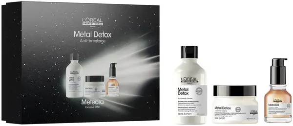 L'Oréal Professionnel Metal Detox Set - Șampon, Mască și Ulei, 300 + 250 + 50 ml