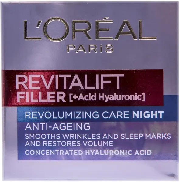 L'Oréal Revitalift Filler Cremă de față de noapte, 50 ml
