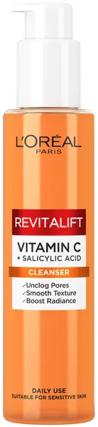 L'Oréal Revitalift Gel de curățare facială cu vitamina C, 150 ml
