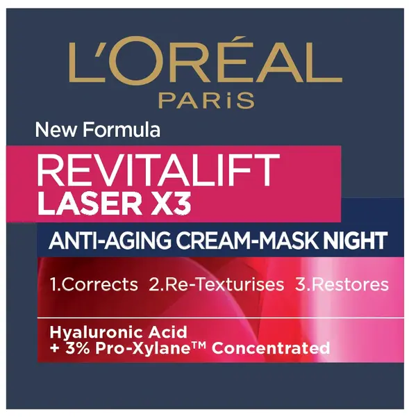 L'Oréal Revitalift Laser Crema de față de noapte X3, 50 ml
