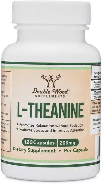 L-Theanine, 200 mg, 120 capsule, Double Wood
