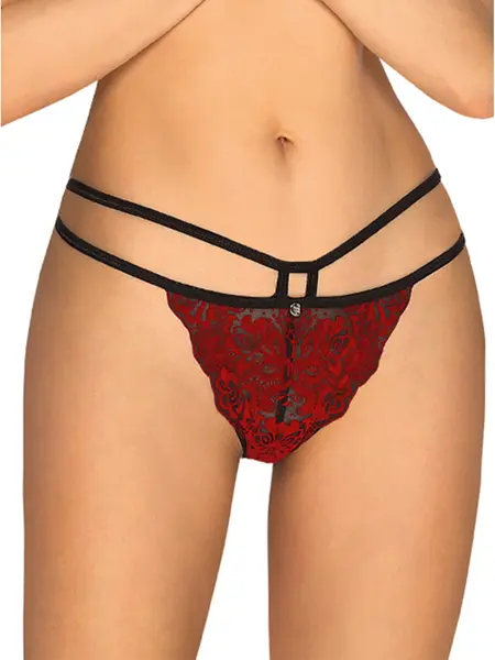 L/XL - Chilot brazilian din material brodat Sugestina Rosu