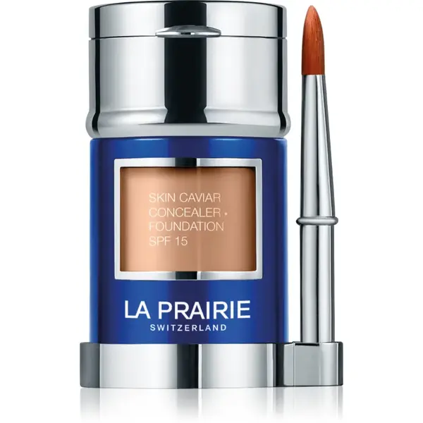 La Prairie Skin Caviar Concealer Foundation make-up si corector SPF 15 culoare NW-15 Warm Linen 30 ml
