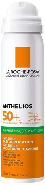 La Roche-Posay Anthelios Spray de protecție solară Anti-Shine, SPF50, 75 ml