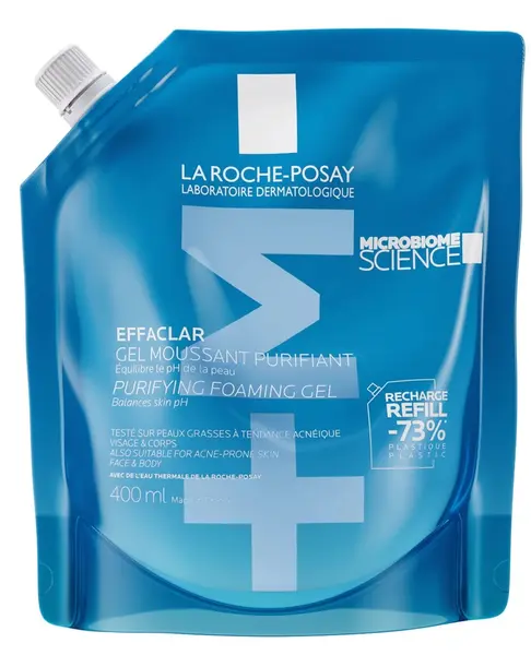 La Roche-Posay Effaclar +M Spumă gel de curățare, umplutură, 400 ml
