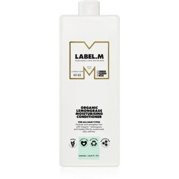 label.m Organic Lemongrass Moisturising Conditioner balsam profund hidratant cu lamaie si lamaita 1000 ml