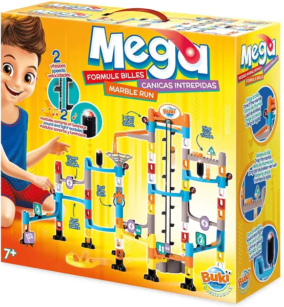 Labirint cu bile de marmura Buki Construction - Mega set