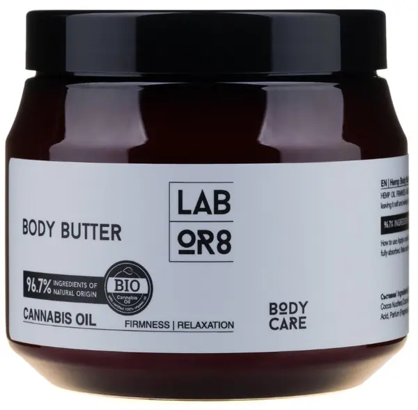 Labor8 Hemp Unt de corp cu ulei de cânepă, 250 ml