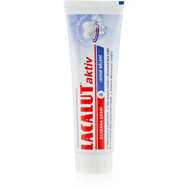 Lacalut Aktiv pasta de dinti pentru albire pentru dinti sanatosi si gingii sanatoase 75 ml
