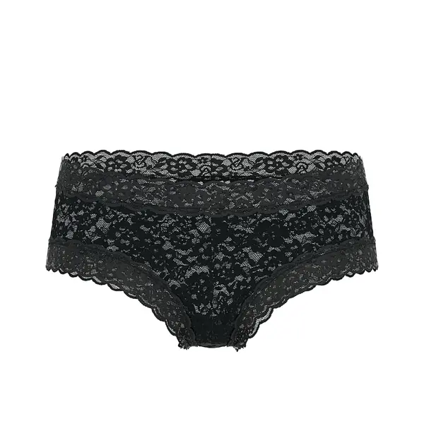Lace cheeky panty - black M